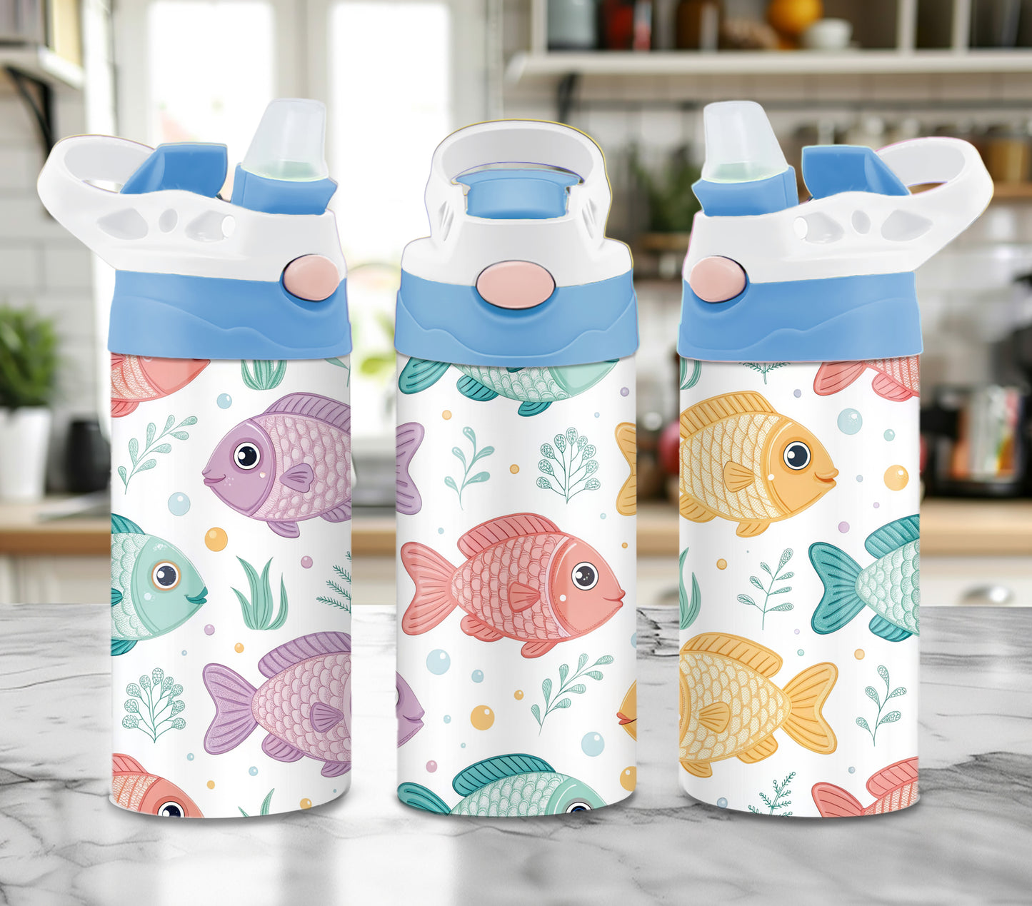 Fishes - 12oz Kids Tumbler