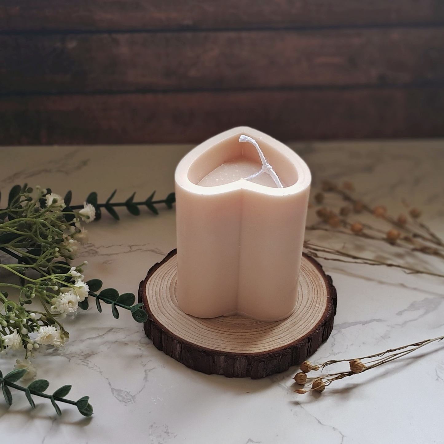 Heart Shaped Candle - Unscented