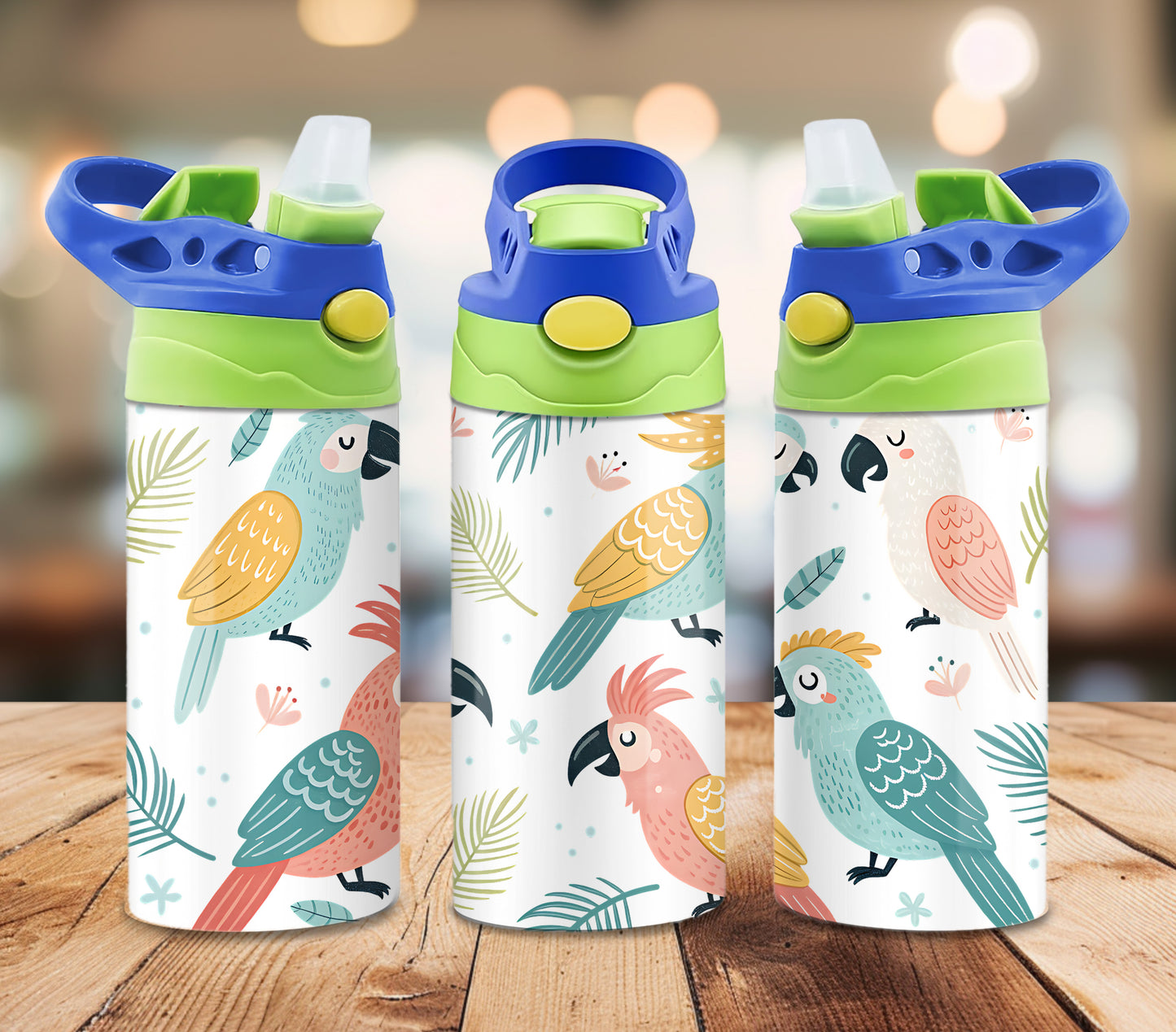 Tropical Birds - 12oz Kids Tumblers