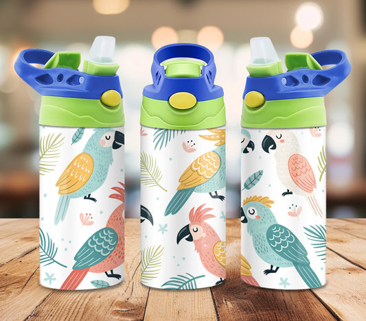 Tropical Birds - 12oz Kids Tumblers