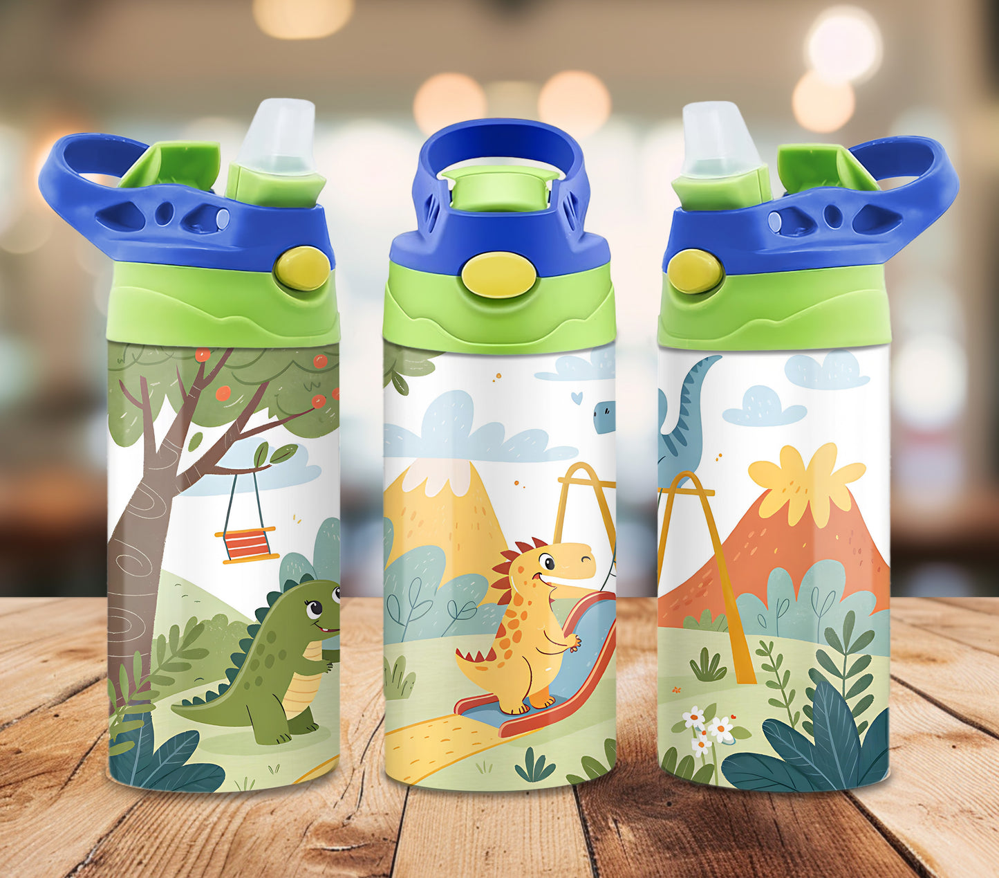 Dino Plat Ground - 12oz Kids Tumbler