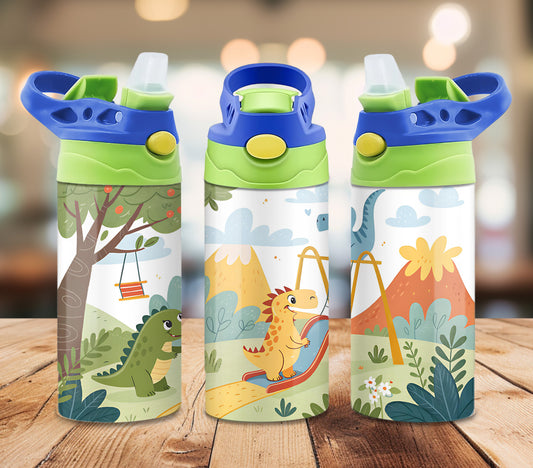 Dino Plat Ground - 12oz Kids Tumbler
