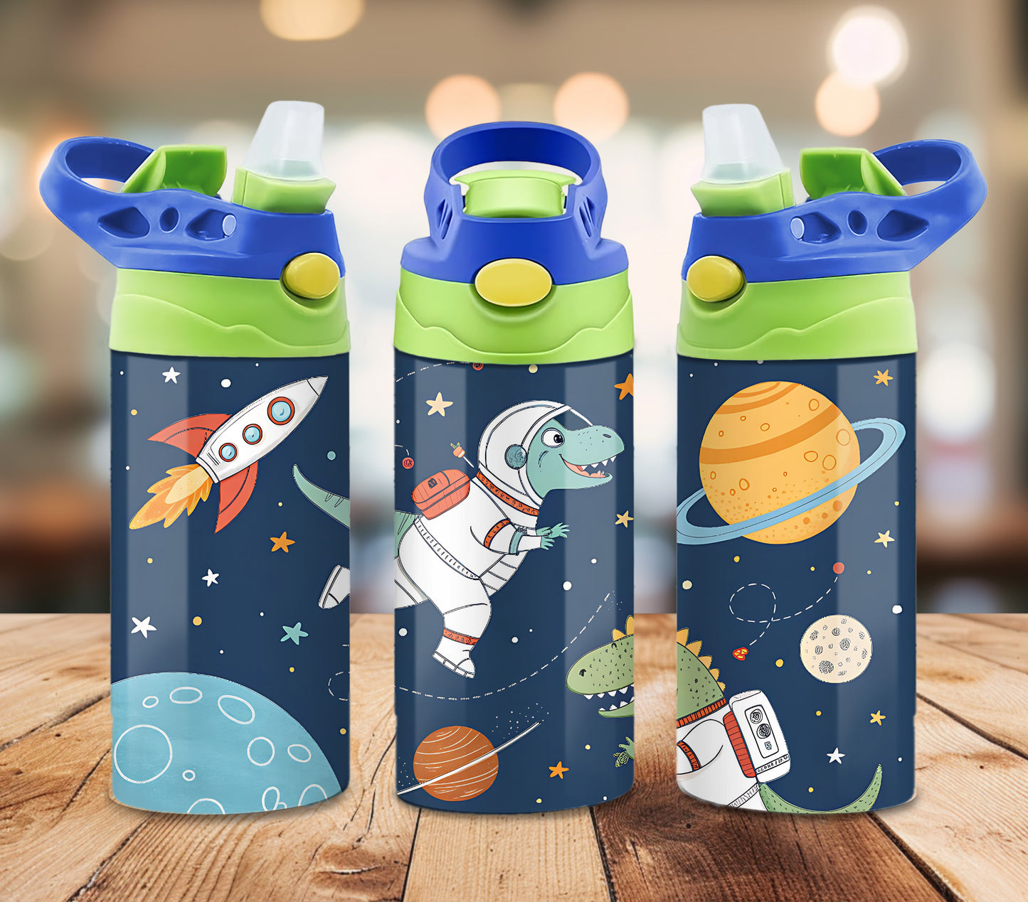 Dinos In Space - 12oz Kids Tumblers