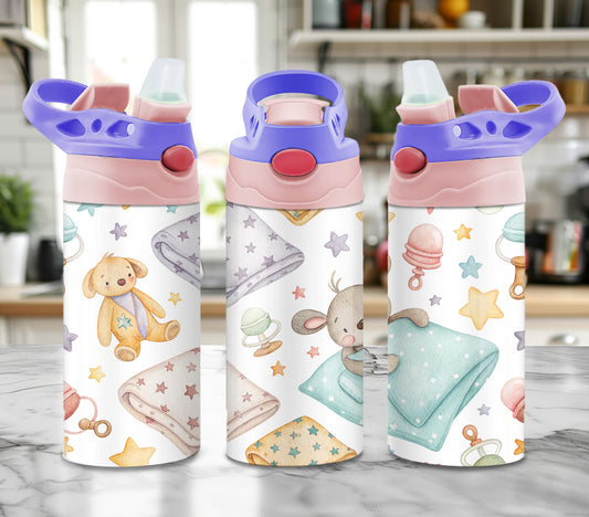 Teddy Pattern - 12oz Kids Tumbler