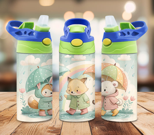 Animals In The Rain - 12oz Kids Tumbler