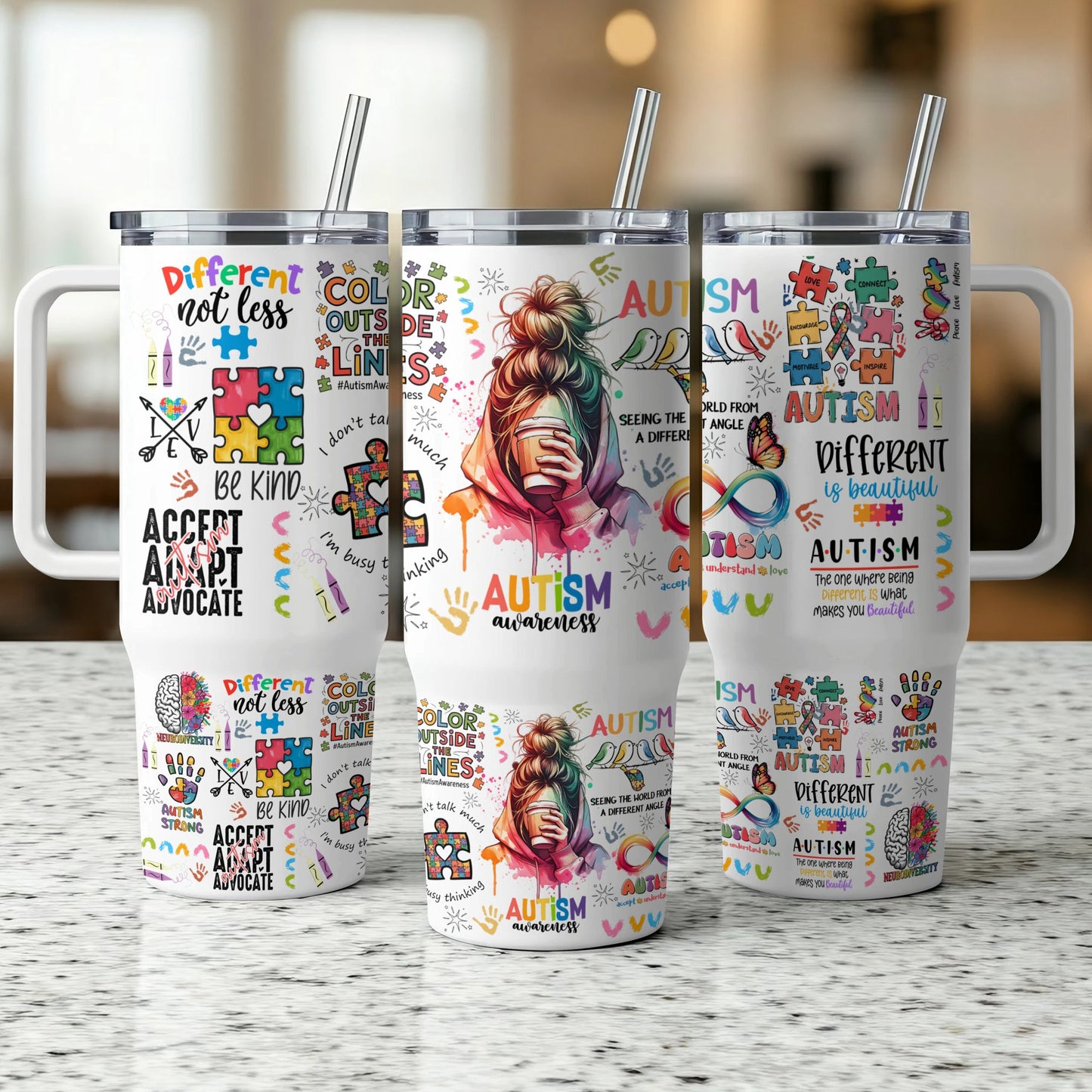 Autism - 40oz Printed Tumbler
