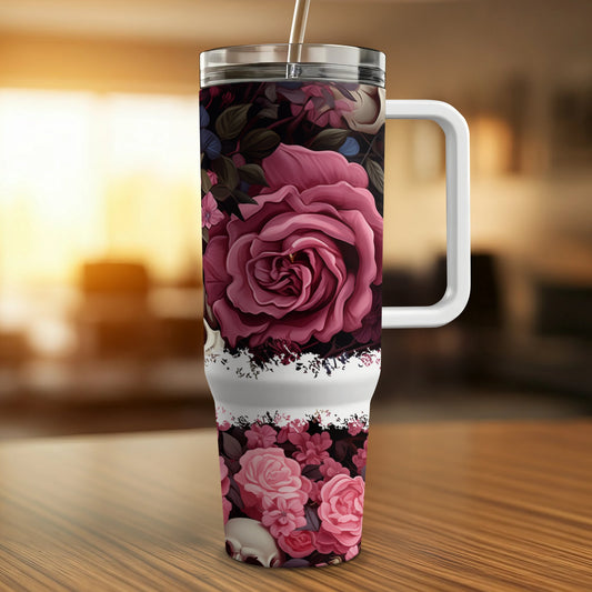 Skulls and Roses - 40oz Printed Tumbler