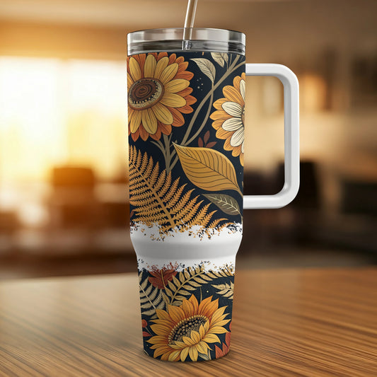 Yellow Flowers - 40oz Printed Tumbler