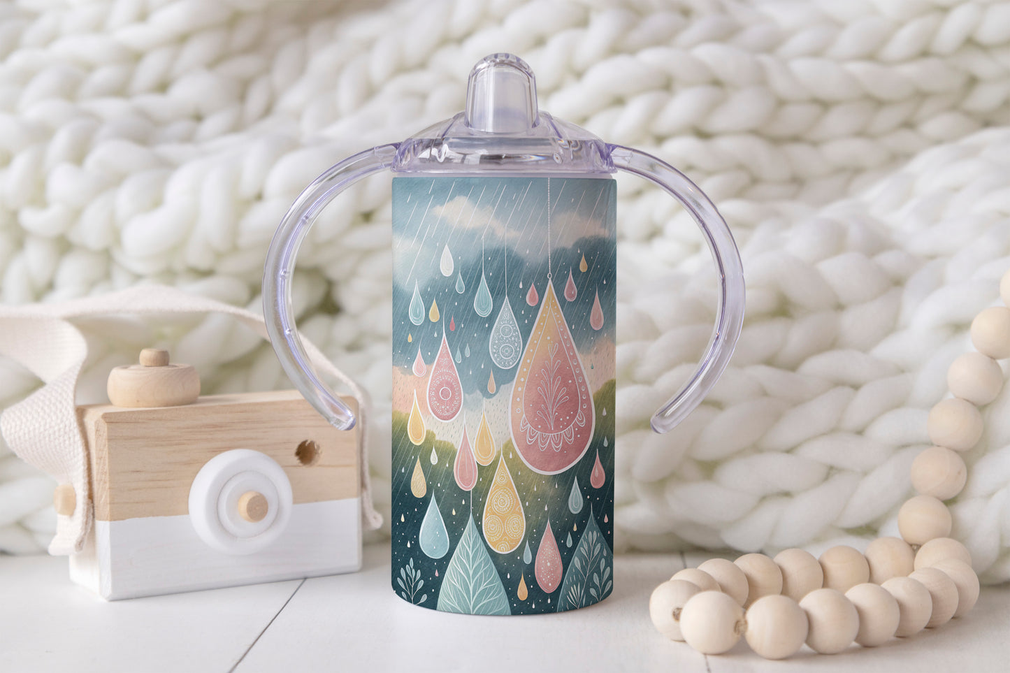 Rain Drops - 12oz Kids Sippy Cup