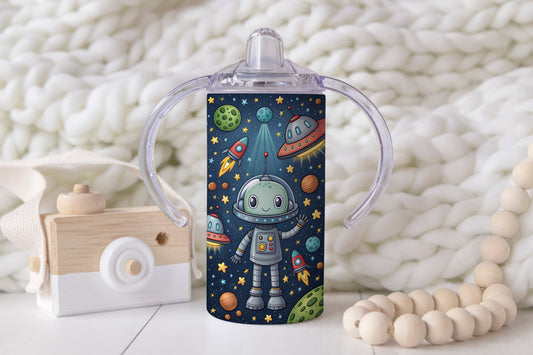 Robot In Space - 12oz Kids Sippy Cup
