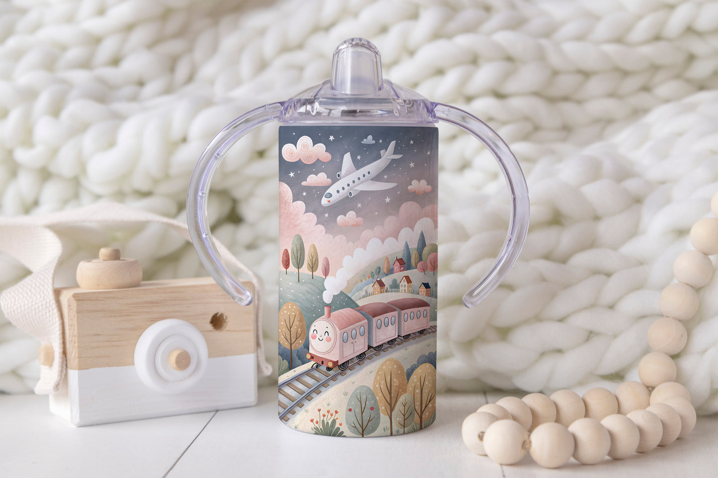 Train and Plane - 12oz Kids Sippy Cup
