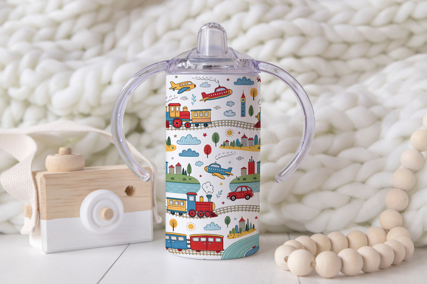 Trains, Cars, Planes - 12oz Kids Sippy Cup
