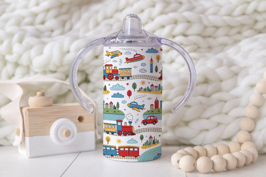 Trains, Cars, Planes - 12oz Kids Sippy Cup