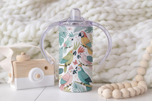 Tropical Birds - 12oz Kids Sippy Cup
